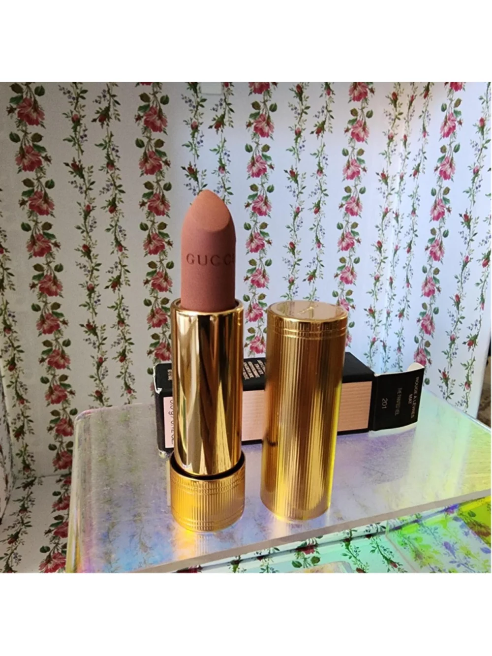 Gucci Matte Lipstick in 201 #luxury #matte